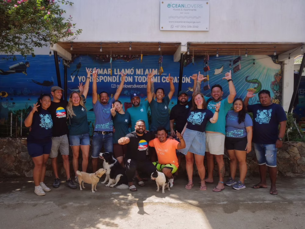 Photo of the Ocean Lovers Taganga Staff